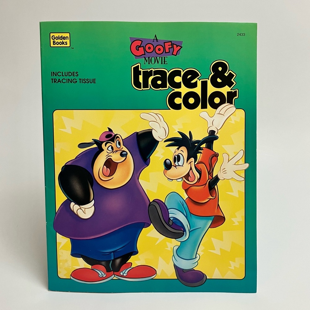 90s Vintage A Goofy Movie Trace & Color Book